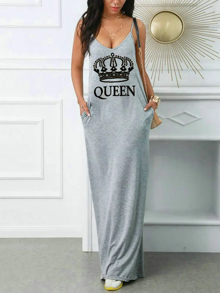 "QUEEN" SLEEVELESS SUMMER DRESSES