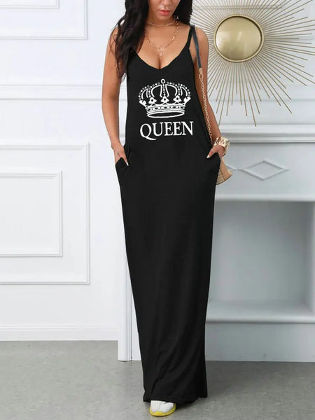 "QUEEN" SLEEVELESS SUMMER DRESSES