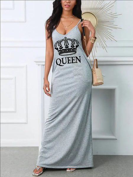 "QUEEN" SLEEVELESS SUMMER DRESSES