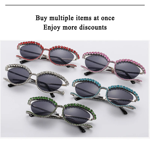 "STEAMPUNK" RHINESTONE SUNGLASSES