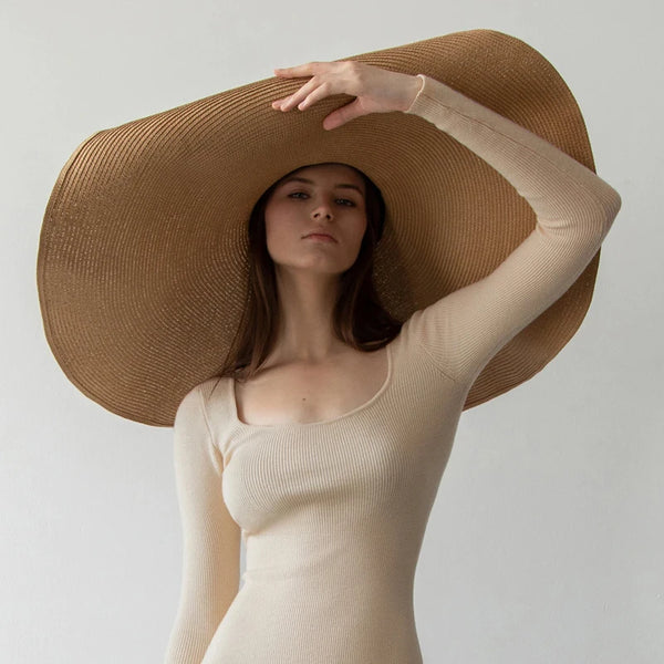 "BEL AIR BREEZE" LARGE STRAW WIDE BRIM SUN HAT